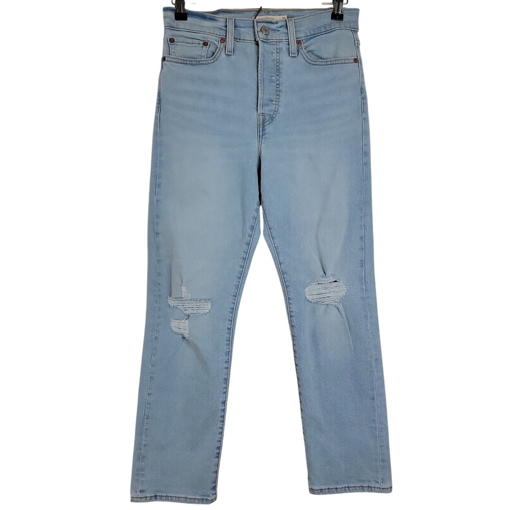 Levi's Womens 28 Wedgie Straight‎ Jeans High Rise Button Fly Light Wash NWOT
